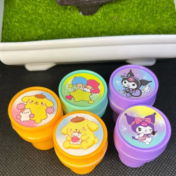 Multicolor Sanrio Stampers Kuromi,Pompompurin, Little Twin Stars Kawaii Lot of 5 - Picture 1 of 4